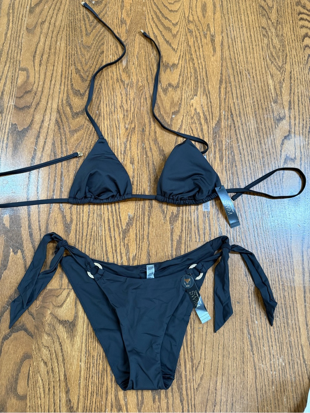 Victoria's Secret Black Cheeky Tie-Side Triangle Bikini